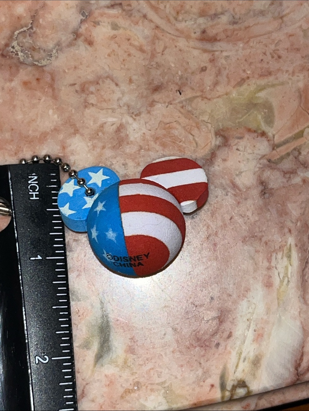 Disney Parks Red White Blue Flag Mickey Ear Keychain 4th of July Vintage Foam - Picture 4 of 4